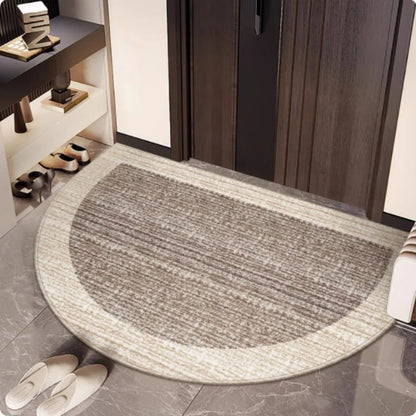 VIKAMA Nordic Style Semi-Circular Door Mat Non-Slip Wear-Resistant Entrance Mat Kitchen Bedroom Entry Carpet Home Decor