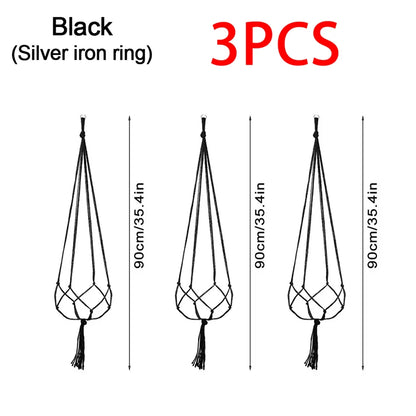 Hanging Plant Pot Hanging Basket Vases with Hook Creative Macrame Suspension Plant Planters for Hanging  Flower Pot Net
