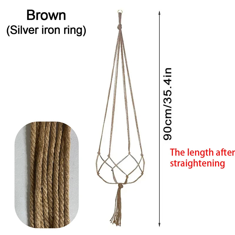 Hanging Plant Pot Hanging Basket Vases with Hook Creative Macrame Suspension Plant Planters for Hanging  Flower Pot Net