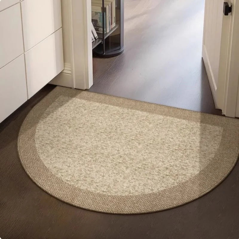 VIKAMA Nordic Style Semi-Circular Door Mat Non-Slip Wear-Resistant Entrance Mat Kitchen Bedroom Entry Carpet Home Decor