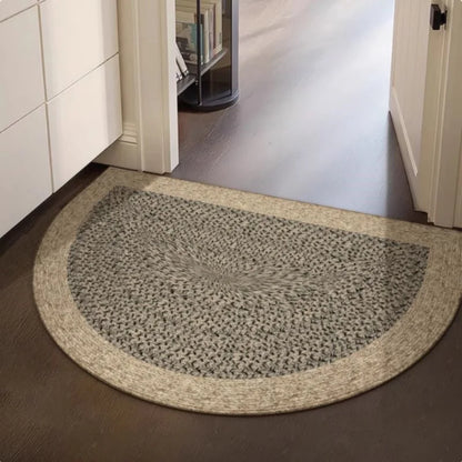 VIKAMA Nordic Style Semi-Circular Door Mat Non-Slip Wear-Resistant Entrance Mat Kitchen Bedroom Entry Carpet Home Decor