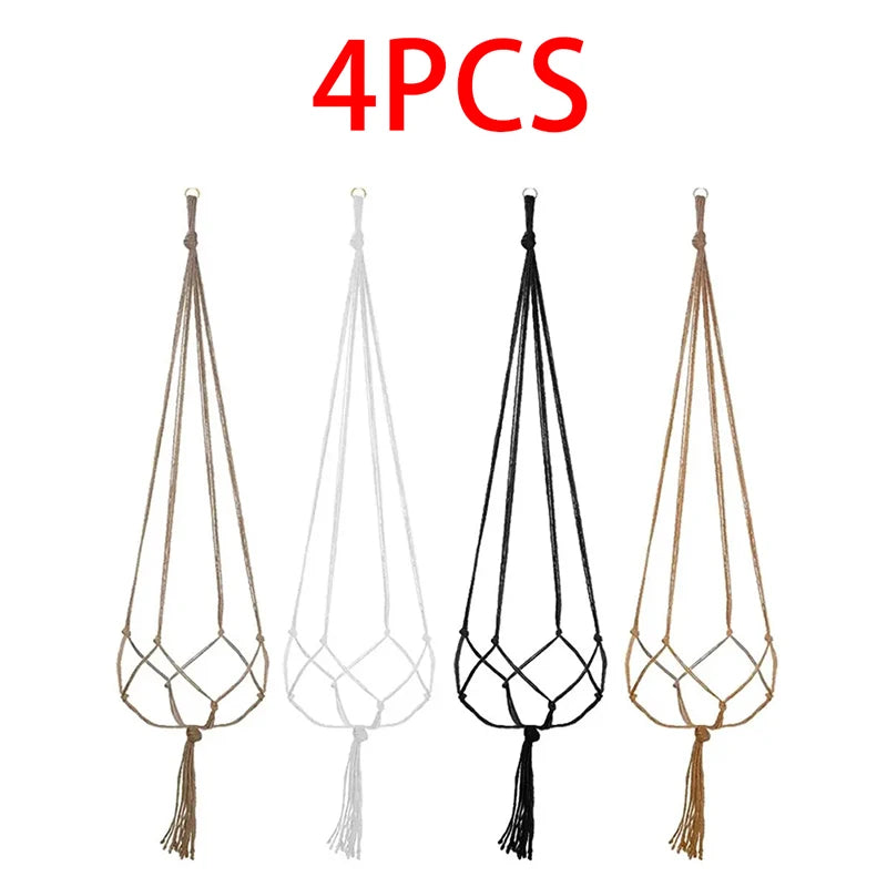 Hanging Plant Pot Hanging Basket Vases with Hook Creative Macrame Suspension Plant Planters for Hanging  Flower Pot Net