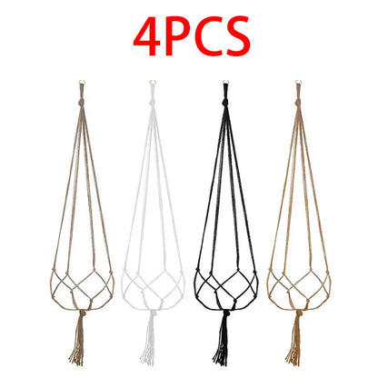 Hanging Plant Pot Hanging Basket Vases with Hook Creative Macrame Suspension Plant Planters for Hanging  Flower Pot Net