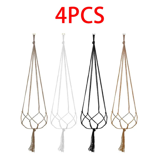 Hanging Plant Pot Hanging Basket Vases with Hook Creative Macrame Suspension Plant Planters for Hanging  Flower Pot Net