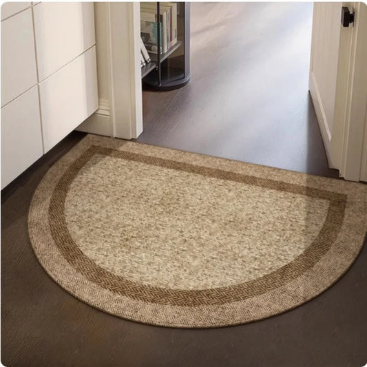 VIKAMA Nordic Style Semi-Circular Door Mat Non-Slip Wear-Resistant Entrance Mat Kitchen Bedroom Entry Carpet Home Decor