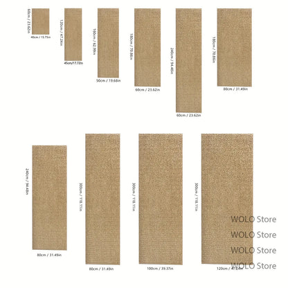 Light Luxury Long Corridor Carpet Home Decoration Solid Tone Faux Sisal Soft Runner Rugs Living Room Entryway Porch Non-slip Mat