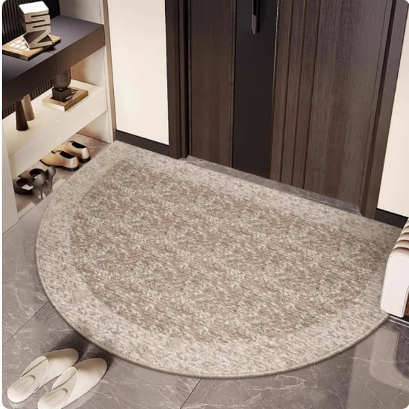 VIKAMA Nordic Style Semi-Circular Door Mat Non-Slip Wear-Resistant Entrance Mat Kitchen Bedroom Entry Carpet Home Decor