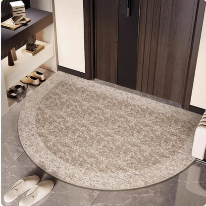 VIKAMA Nordic Style Semi-Circular Door Mat Non-Slip Wear-Resistant Entrance Mat Kitchen Bedroom Entry Carpet Home Decor
