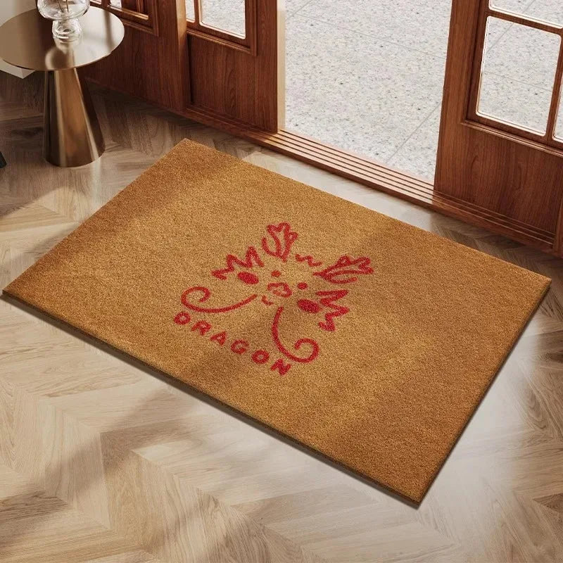 Classic Simple Doormat Machine Washable Entrance Carpet Non-Slip Soft Door Mat Home Decorative Mat for Living Room and Bedroom