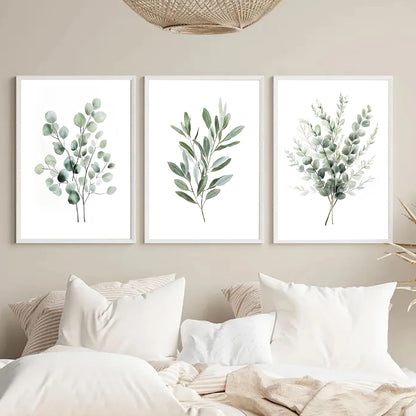 1/3pcs Bohemian Sage Green Leaves Prints Poster Modern Botanical Aesthetics Art Prints Wall Art Home Decor Art Poster Gifts