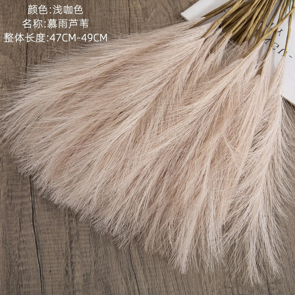 Artificial Pampas Grass for Tall Vases, Rustic Ornament for Home Decor and Wedding Events