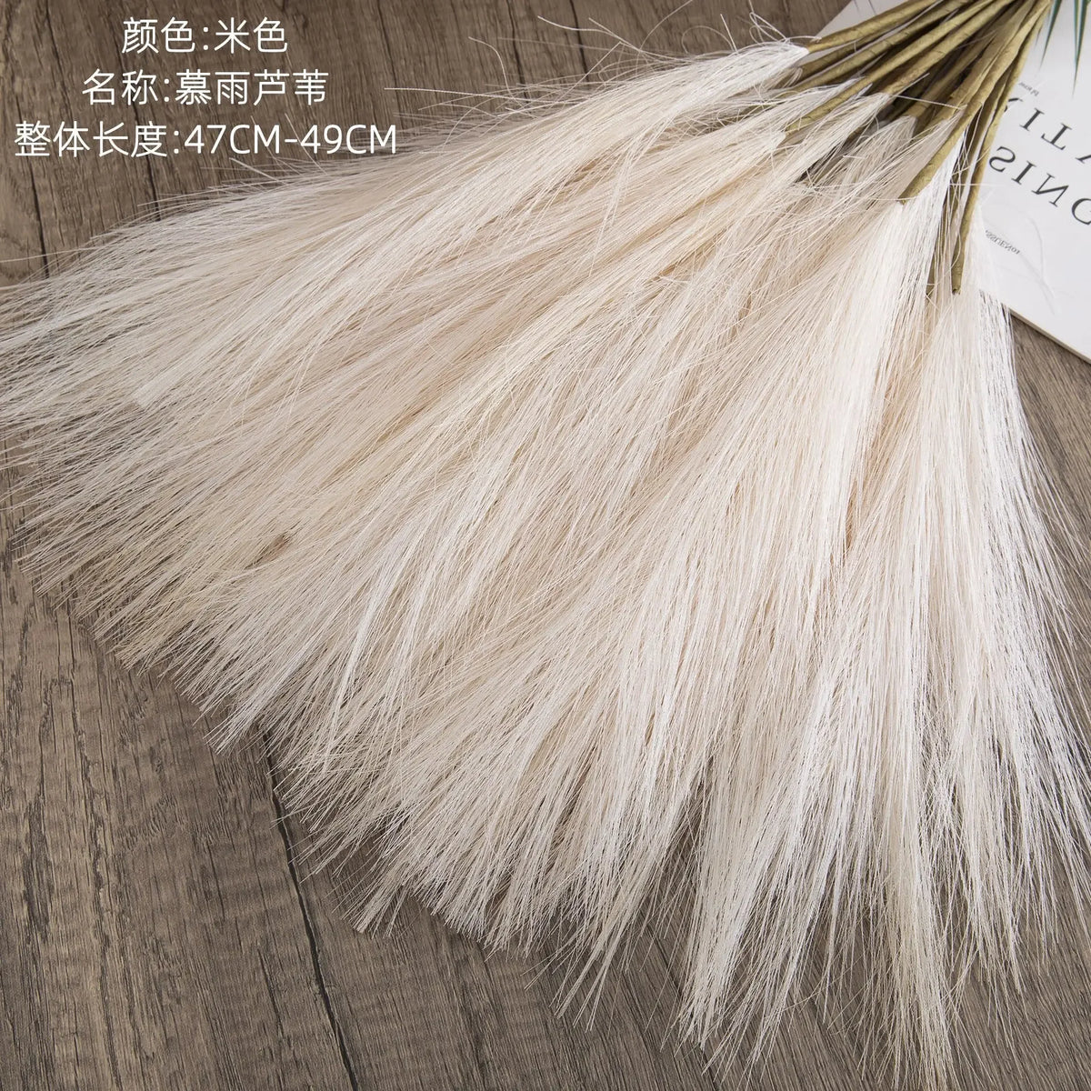 Artificial Pampas Grass for Tall Vases, Rustic Ornament for Home Decor and Wedding Events
