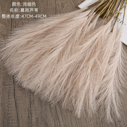 Artificial Pampas Grass for Tall Vases, Rustic Ornament for Home Decor and Wedding Events