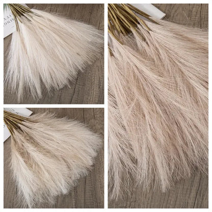 Artificial Pampas Grass for Tall Vases, Rustic Ornament for Home Decor and Wedding Events