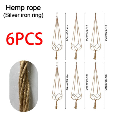 Hanging Plant Pot Hanging Basket Vases with Hook Creative Macrame Suspension Plant Planters for Hanging  Flower Pot Net