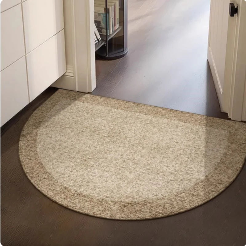 VIKAMA Nordic Style Semi-Circular Door Mat Non-Slip Wear-Resistant Entrance Mat Kitchen Bedroom Entry Carpet Home Decor